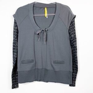 Lolë Masala Scoop Neck Mixed Media Sweatshirt S